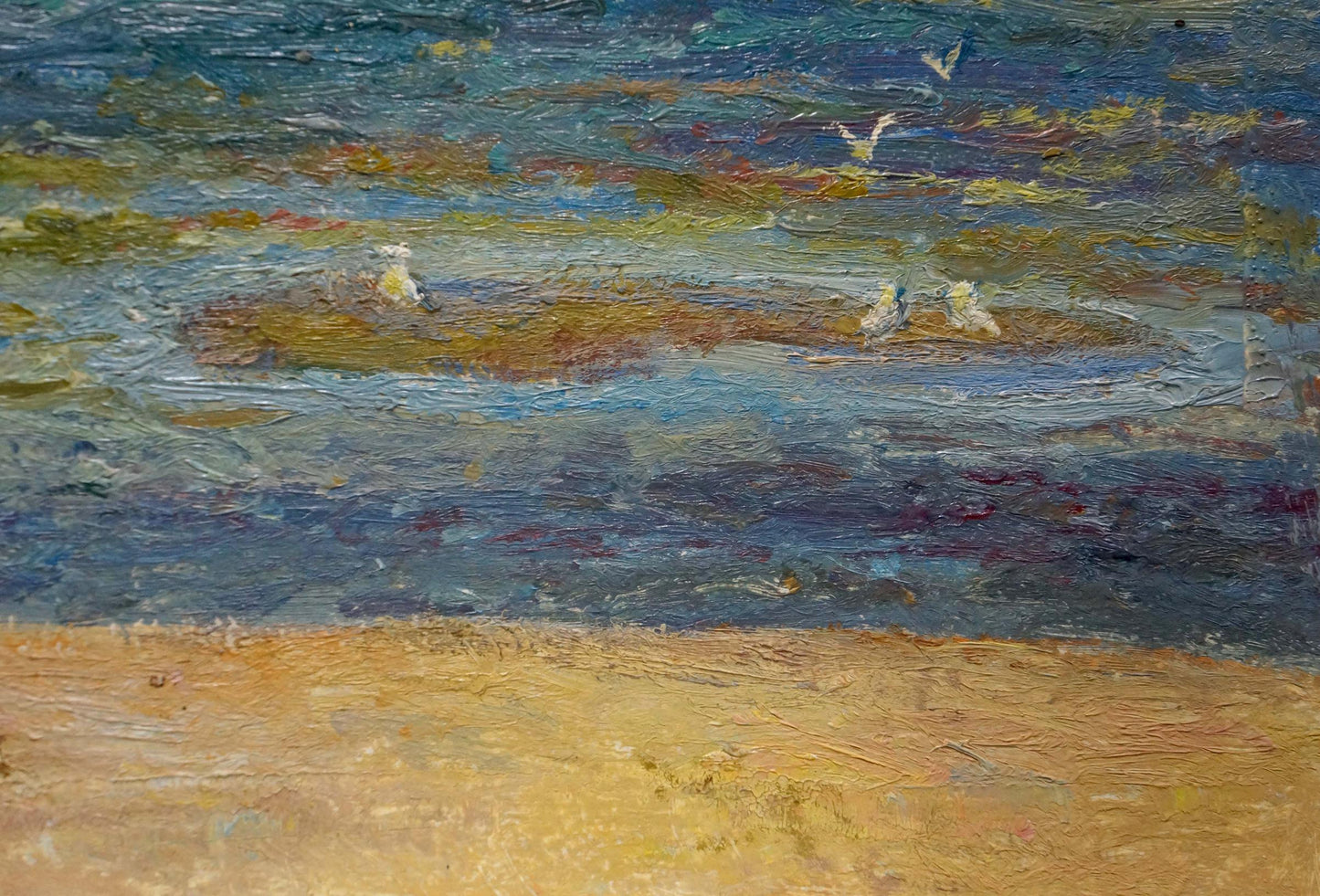 Textured oil painting of hot day beach by Kucherov Alexander Alexandrovich