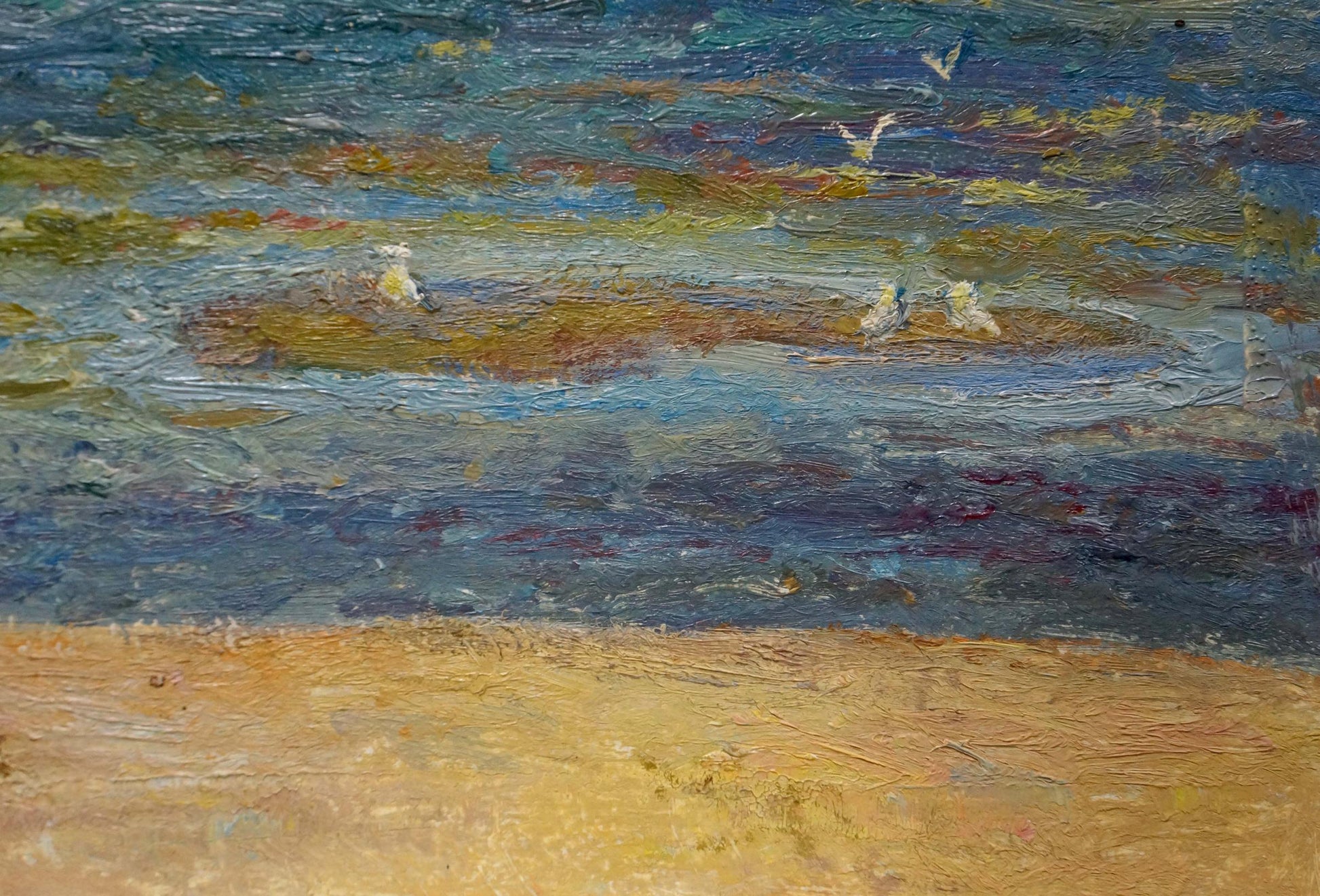 Textured oil painting of hot day beach by Kucherov Alexander Alexandrovich