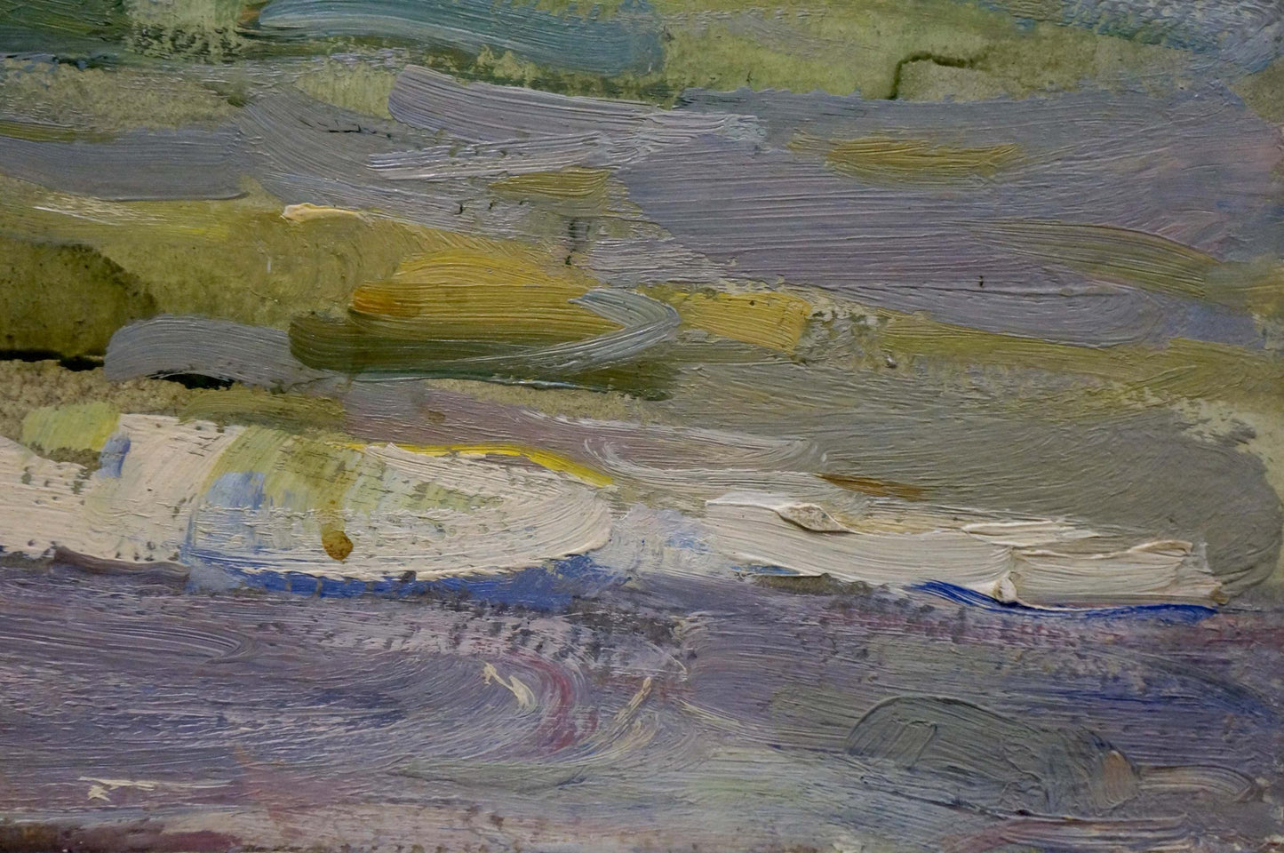Abstract oil painting of ship at sea by Strelov Arkady Efimovich