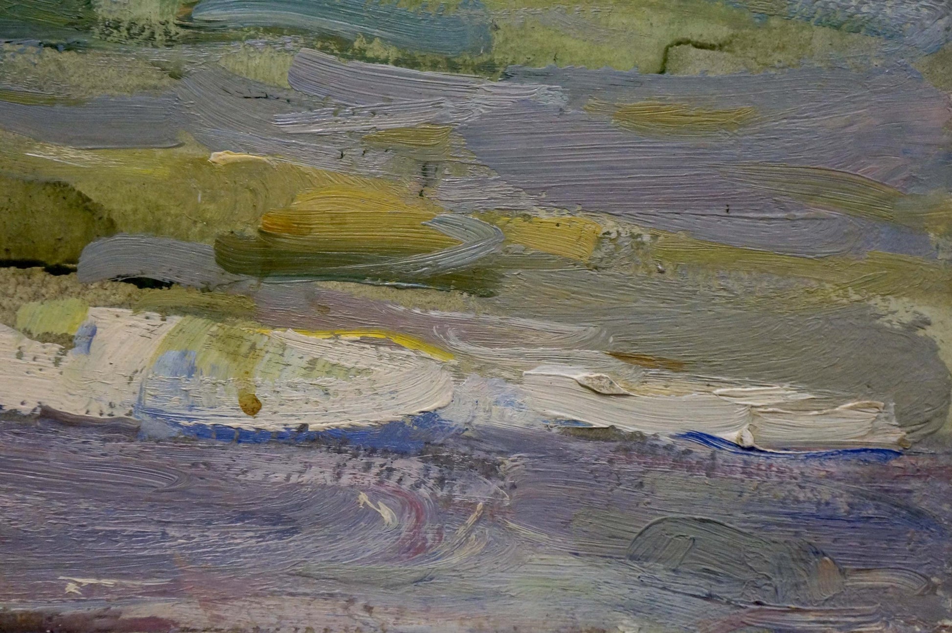Abstract oil painting of ship at sea by Strelov Arkady Efimovich