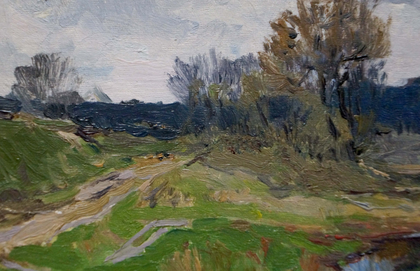 Oil painting Autumn by Kryzhevsky Grigory Zinovievich rural landscape