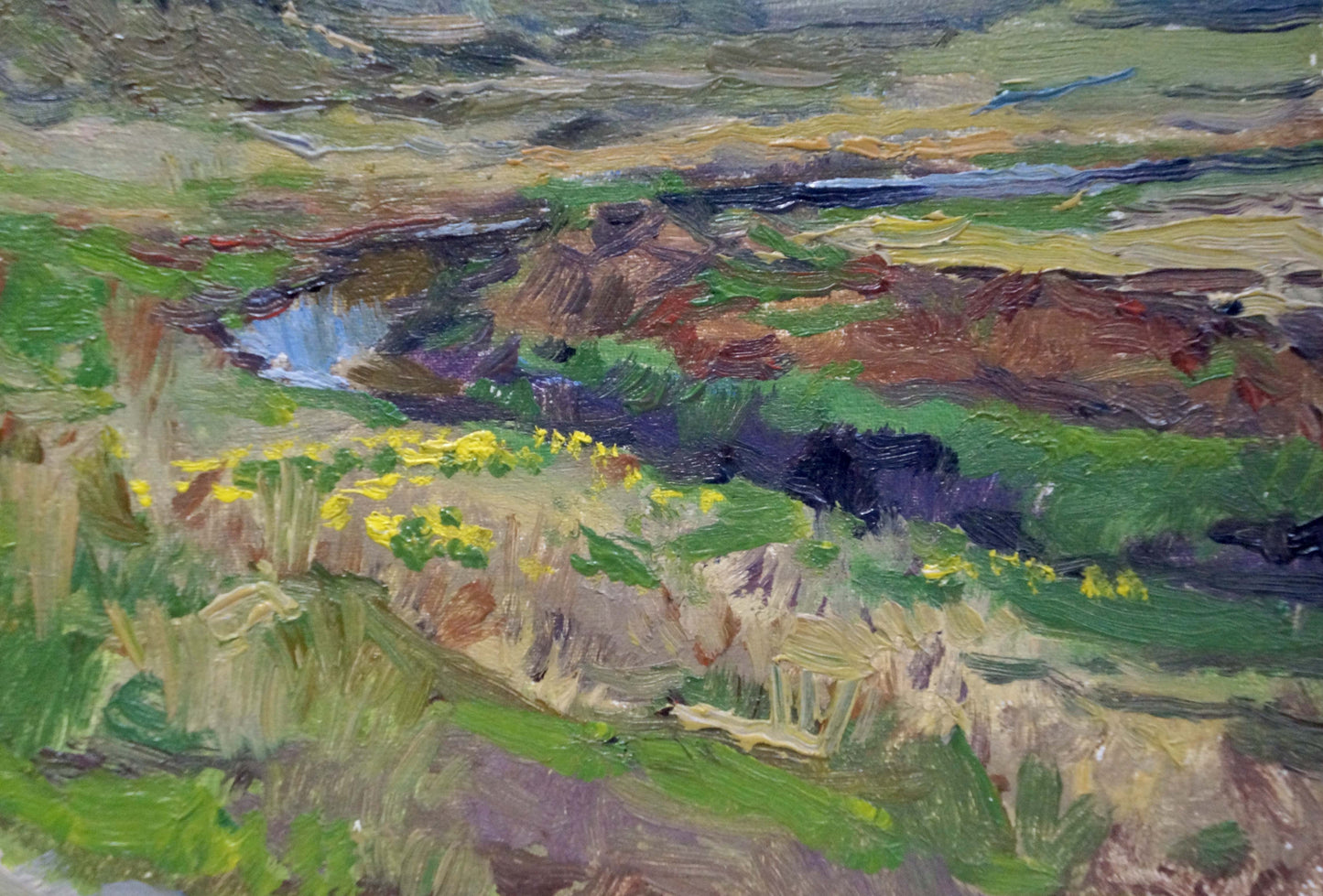 Vibrant impressionist oil painting Autumn by Kryzhevsky Grigory Zinovievich
