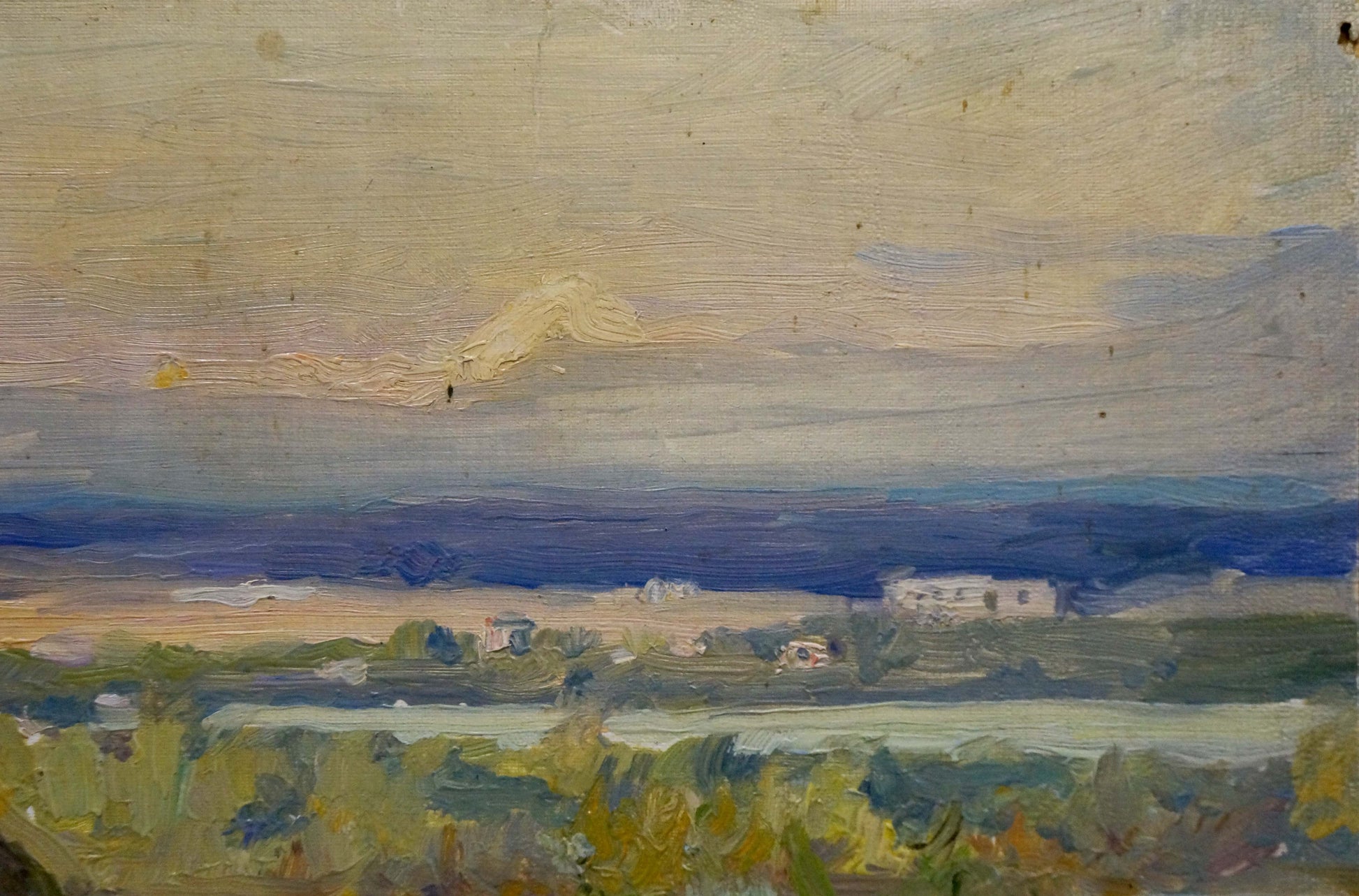 Oil painting Spring day by Ivan Makarovich Gonchar hazy landscape