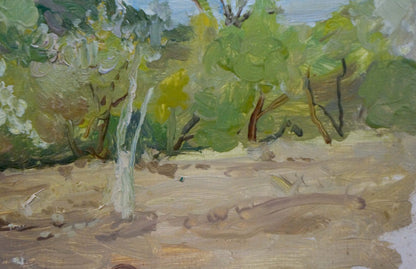 Oil painting Spring day by Ivan Makarovich Gonchar sunlit forest scene