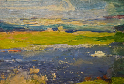 Oil painting Summer hot day by Bakaev Sergey Ivanovich, impressionistic landscape