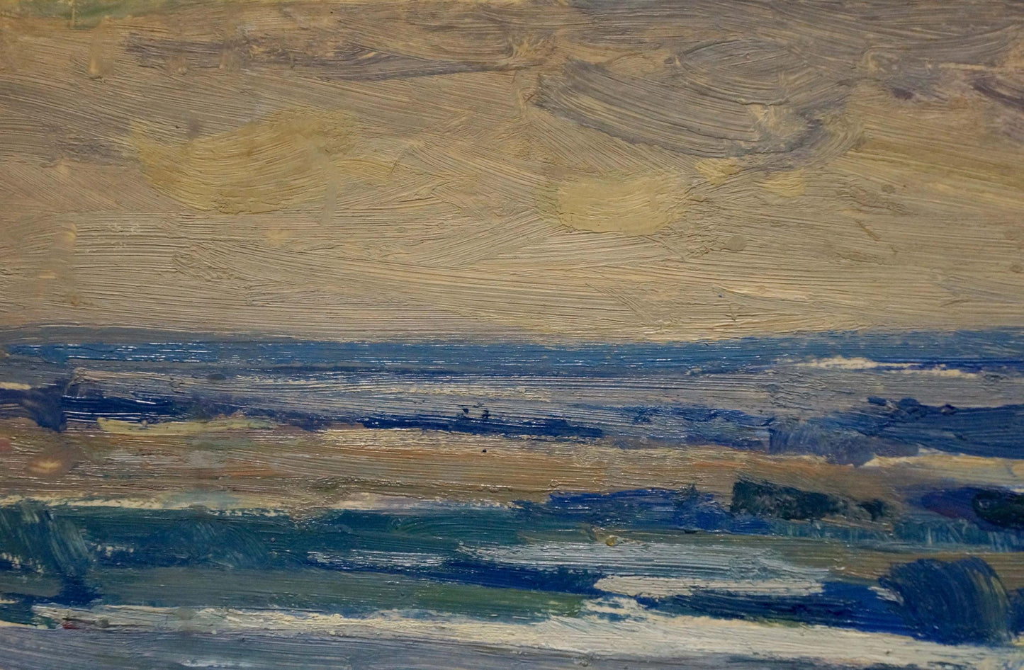 Textured oil painting by Buryachok Nikolay Ivanovich, seascape mountain landscape
