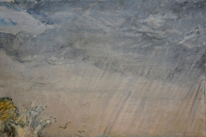 Textured impressionistic oil painting of stormy seascape by Strelnikov Aleksey Vladimirovich