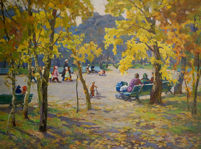 Oil painting Autumn in the park by Elbert Viktor Davydovich