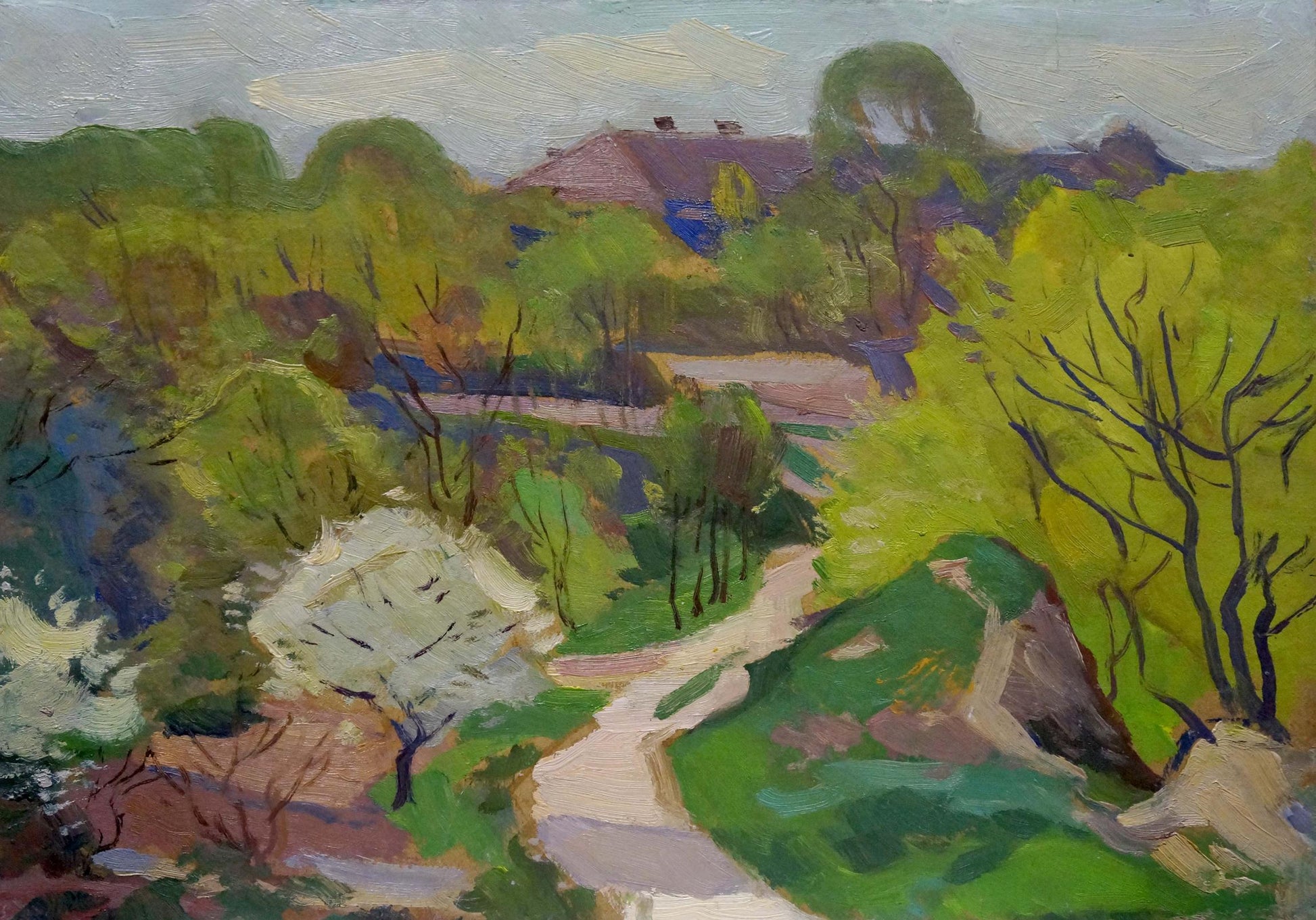 Vibrant impressionist oil painting Summer has come by Buryachok Nikolay Ivanovich