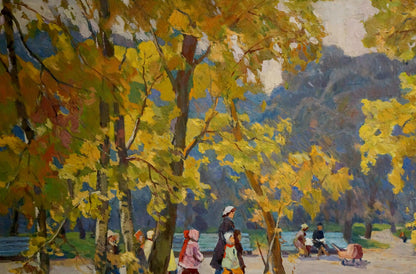 Oil painting Autumn in the park by Elbert Viktor Davydovich