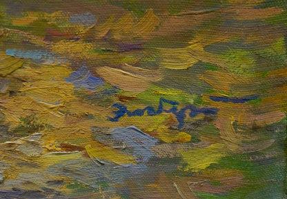 Oil painting Autumn in the park by Elbert Viktor Davydovich