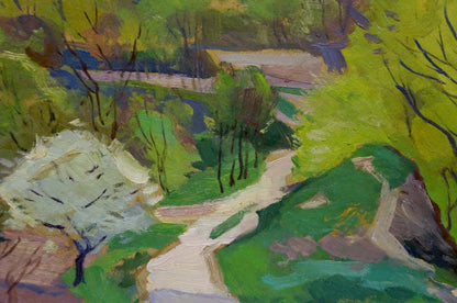 Vibrant impressionist oil painting Summer has come by Buryachok Nikolay Ivanovich