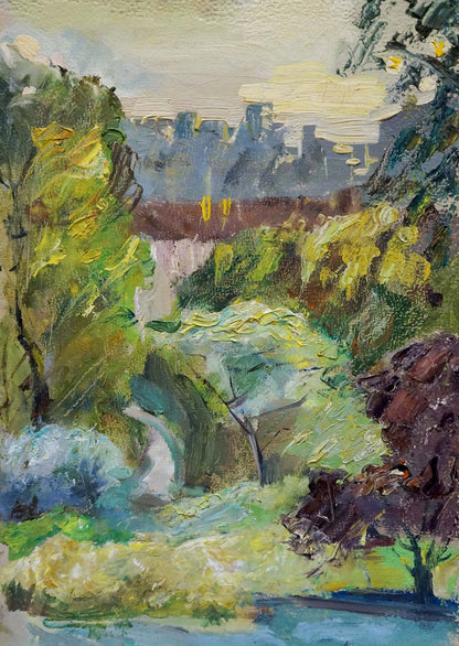 Oil painting of forest landscape by Bazylev Nikolay Ivanovich