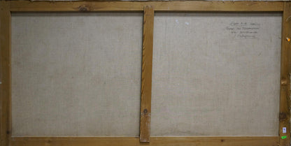 Back of Buryak V.V. mountain landscape oil painting, 2-panel canvas