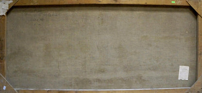Back of framed oil painting Field work by Kravtsov Nikolay Fedorovich