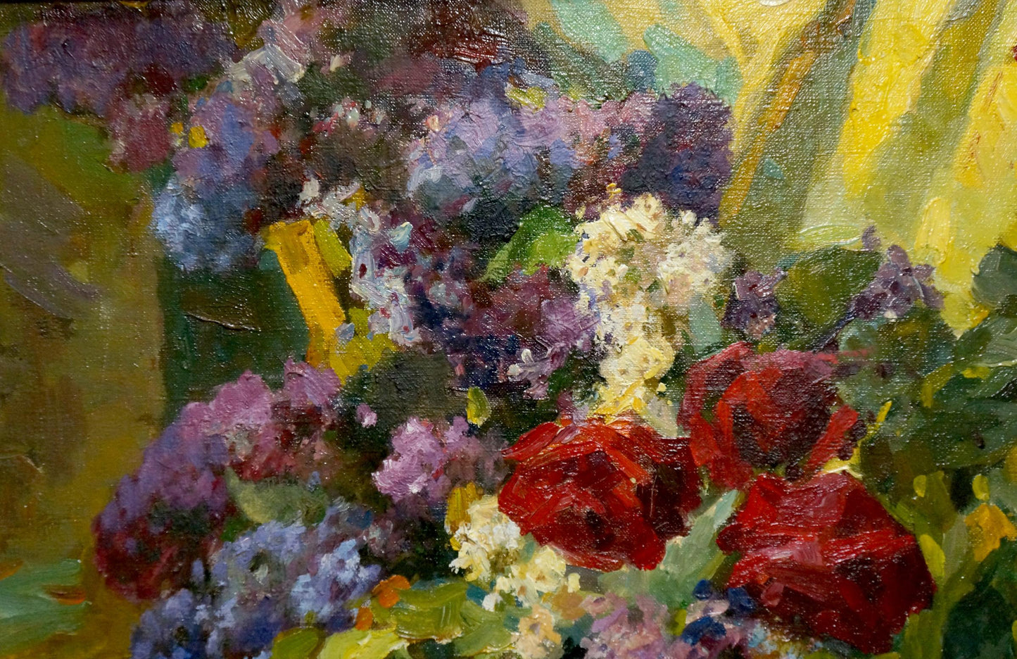 Oil painting Still life by Logvinyuk Alexander Semenovich: vibrant roses, blossoms