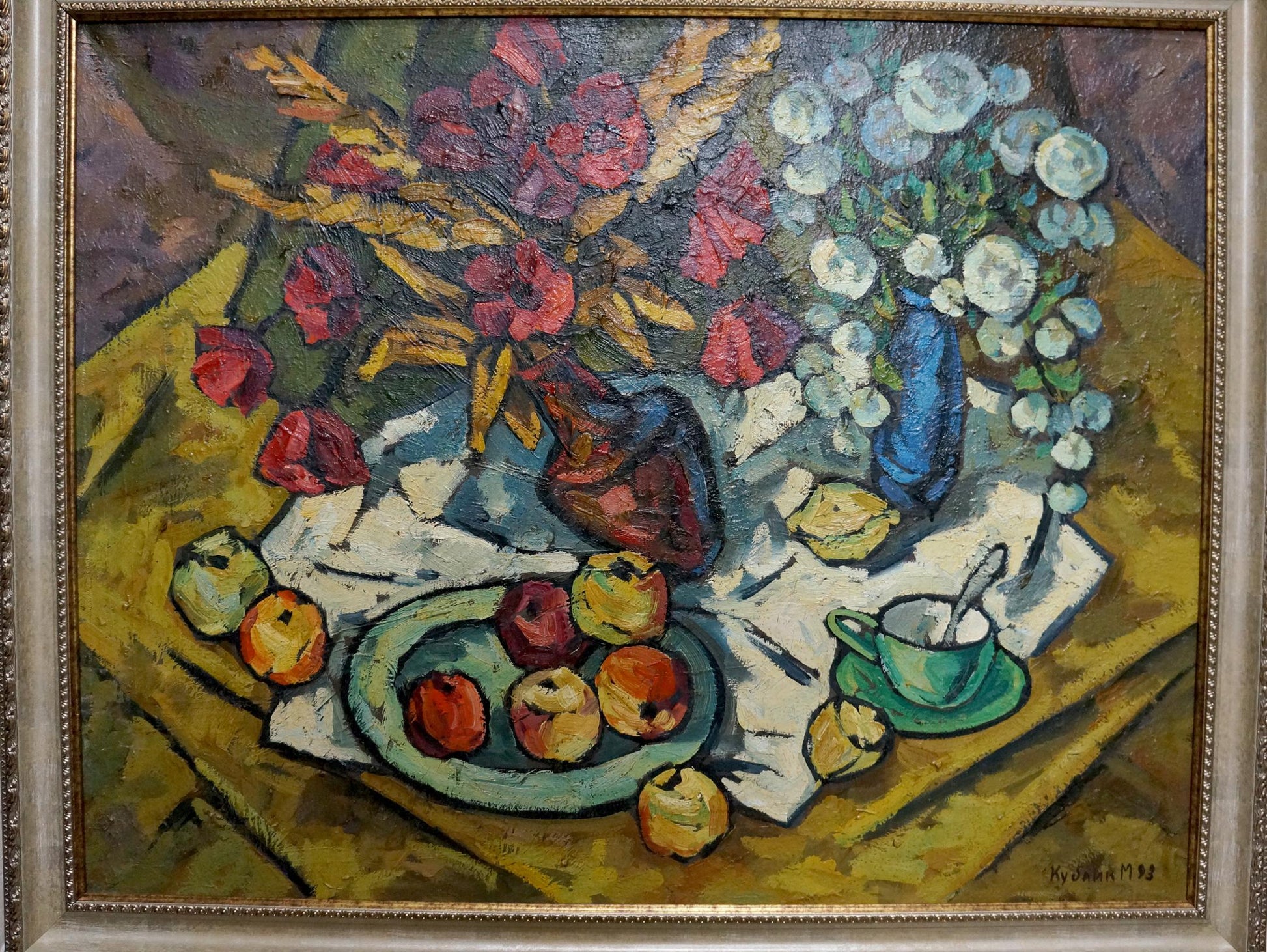 Oil painting Flowers and apples by Kublik Mikhail Alekseevich