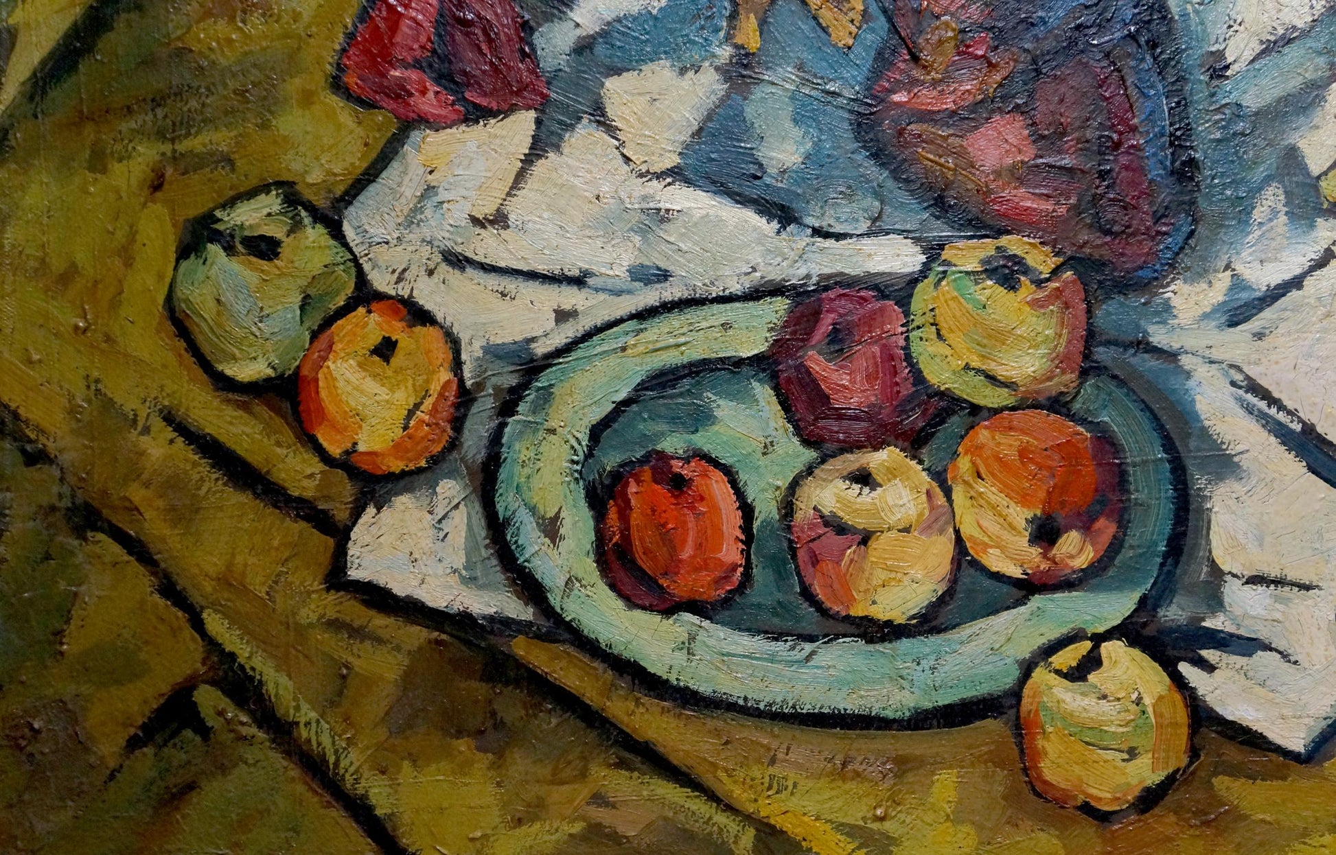 Vibrant impressionistic oil painting of apples by Kublik Mikhail Alekseevich