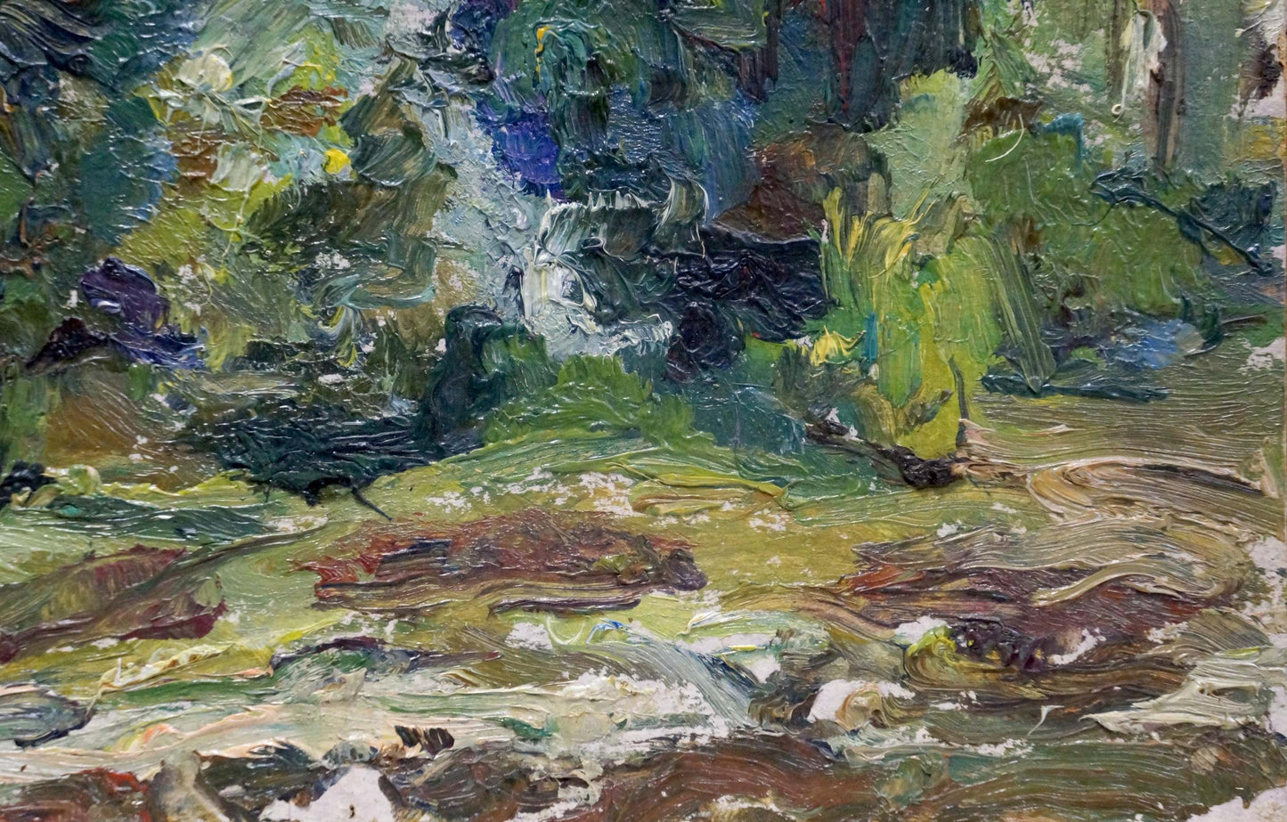 Impasto textured oil painting In the Woods by Igor Popov