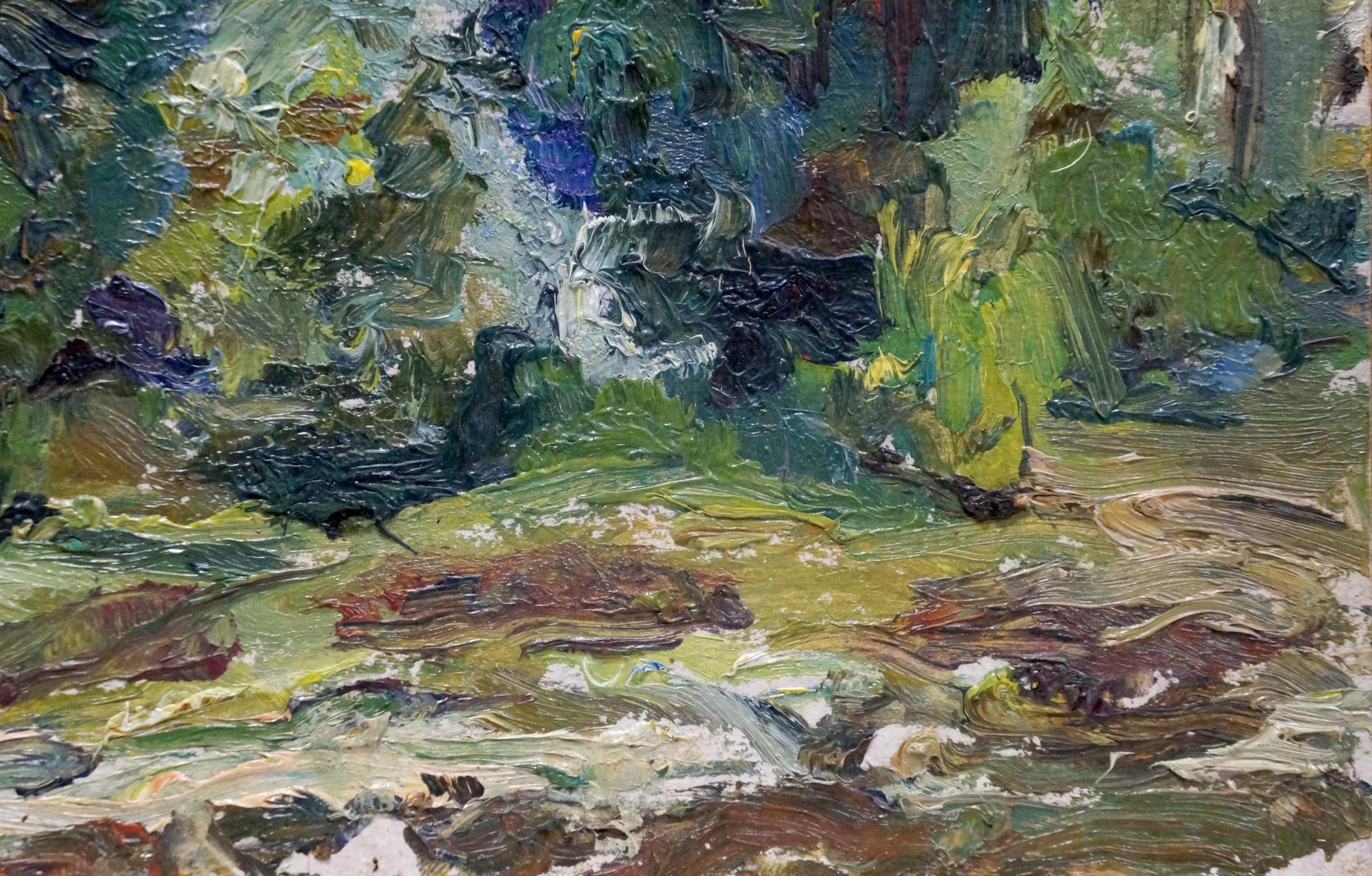 Impasto textured oil painting In the Woods by Igor Popov