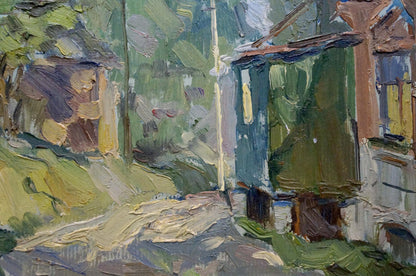 Oil painting Rustic beauty by Gorobets Pavel Matveevich, village scene