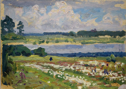 Impressionistic oil painting Before the Rain by Trohimenko Karp Demyanovich