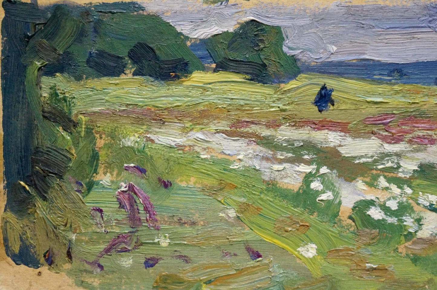 Vibrant impasto oil painting Before the Rain by Trohimenko Karp Demyanovich