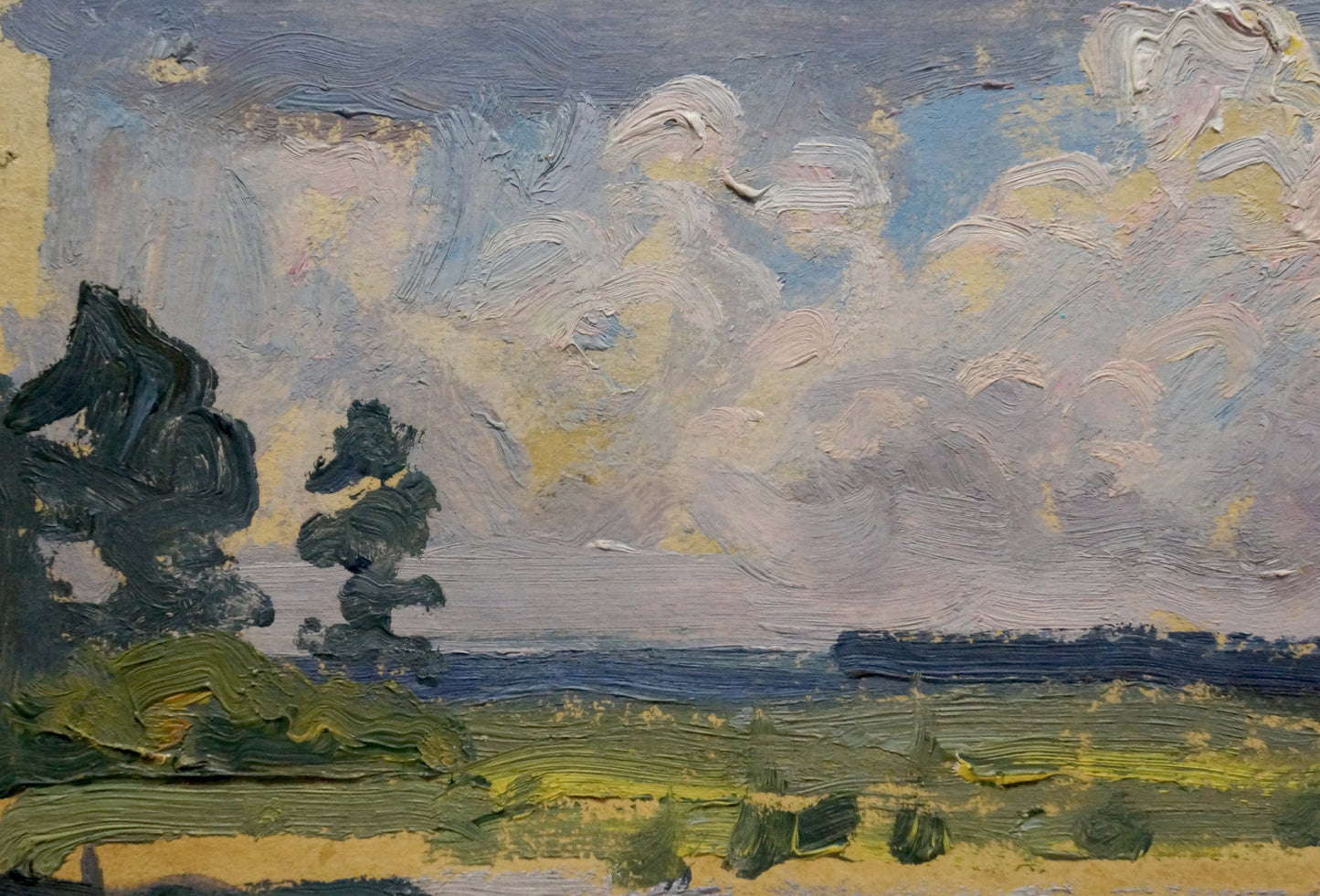 Oil painting Before the Rain by Trohimenko Karp Demyanovich textured impressionist landscape
