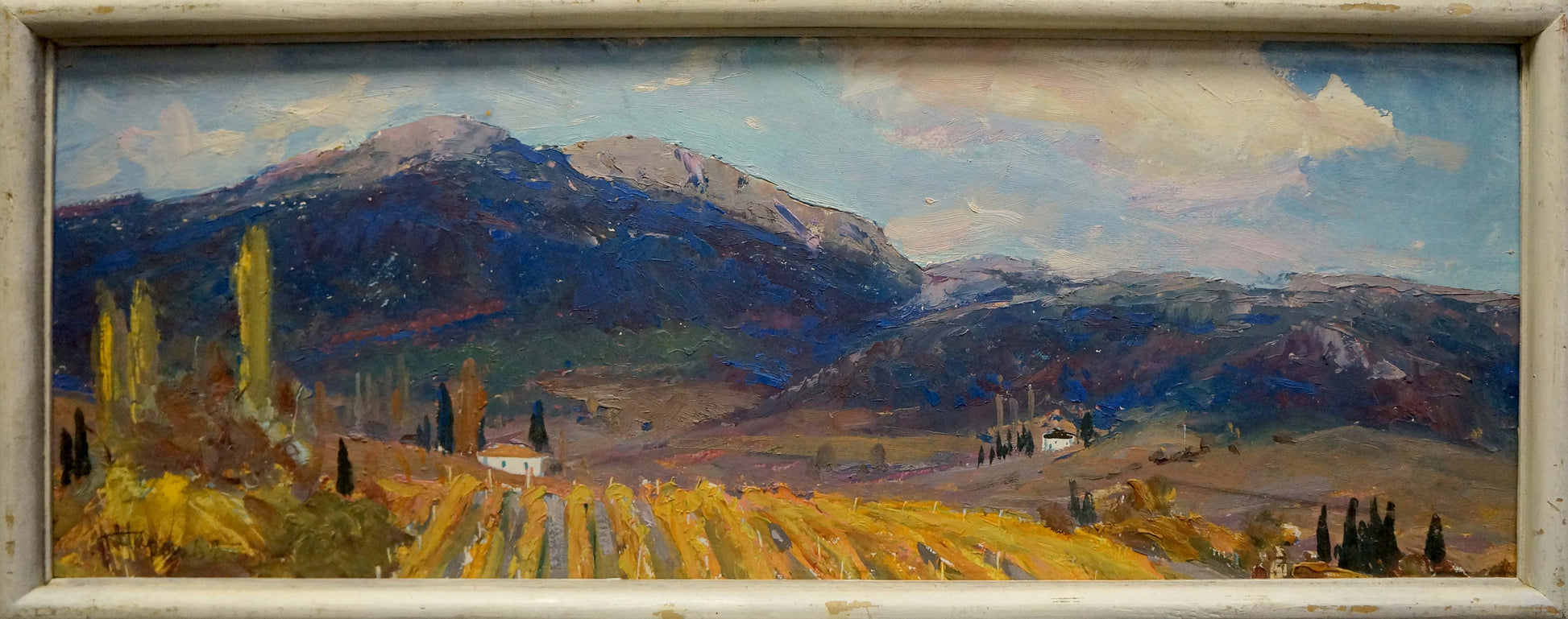 Framed oil painting of Carpathian mountains by Miroshnichenko Pavel Petrovich
