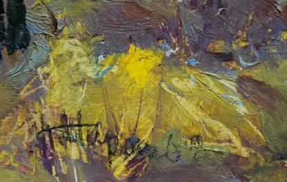 Vibrant oil painting of Carpathian mountains by Miroshnichenko Pavel Petrovich