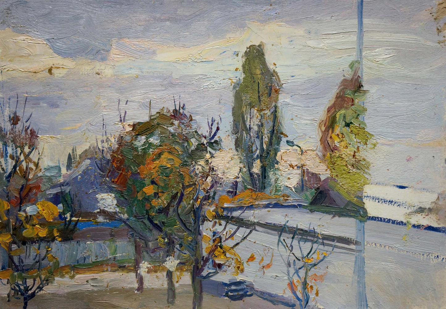 Autumn landscape oil painting by Gantman Moisey Faibovich