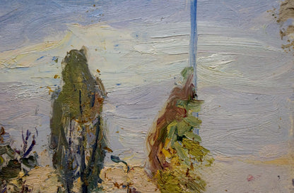 Oil painting of autumn landscape by Gantman Moisey Faibovich