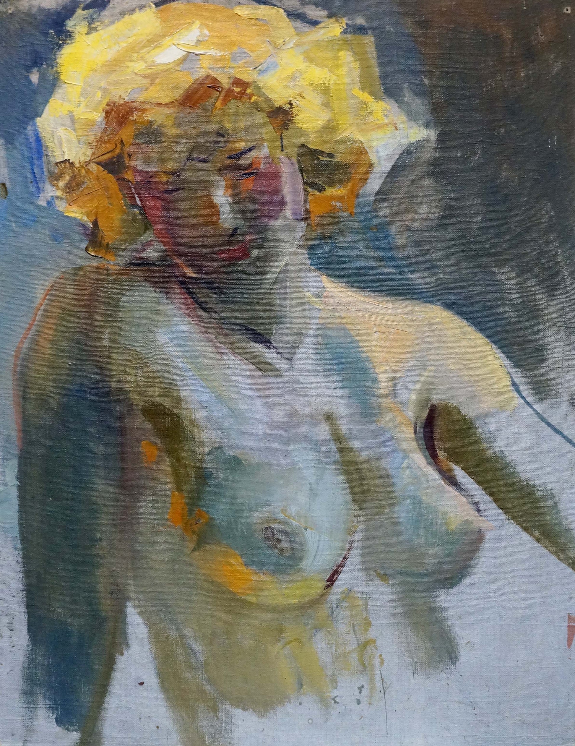 Oil painting portrait of female figure by Volsky Petr Dmitrievich