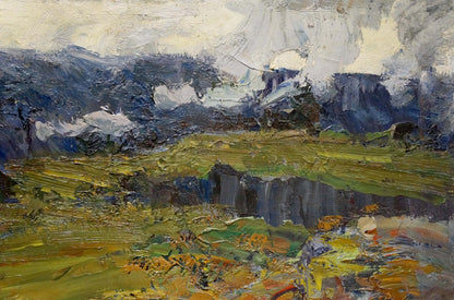 Oil painting of mountain landscape by Stremsky Alexander Ivanovich