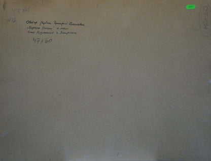 Handwritten Cyrillic script on back of Ruban Grigory Savelievich birch trees oil painting