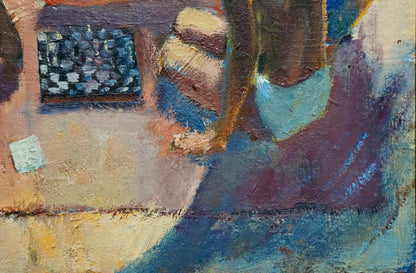 Abstract oil painting of people resting by Ivan Fedorovich Schultze