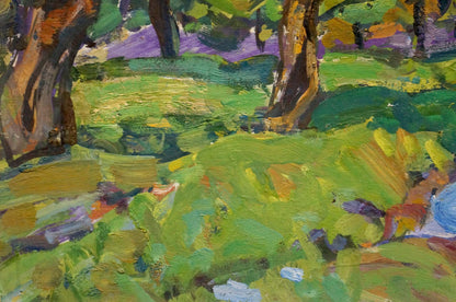 Vibrant impressionist oil painting The last rays of the sun by Gaiduk Viktor Kirillovich