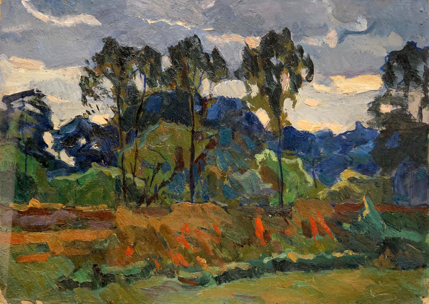 Vibrant impressionist oil painting In the Evening by Fomin Anatoly Nikiforovich