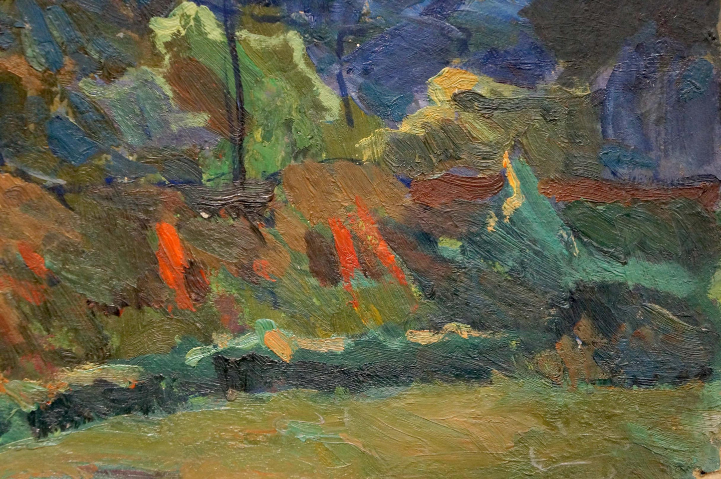 Vibrant impressionist evening landscape by Fomin Anatoly Nikiforovich