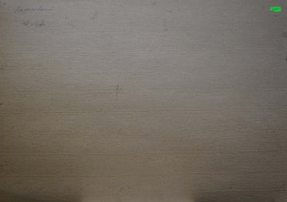 Back of Georgy Kolosovsky oil painting Field landscape with gray textured surface, faint handwritten markings and small green sticker