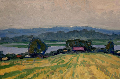 Vibrant impressionist oil painting Fields by Ruban Grigory Savelievich