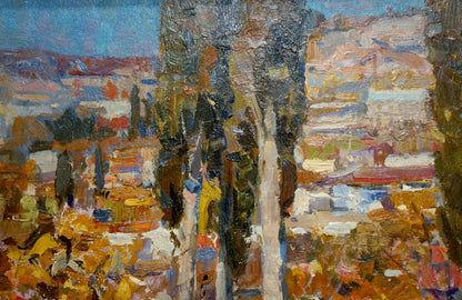 Vibrant Warm Day oil painting by Yuri Popov with bold impressionist brushstrokes