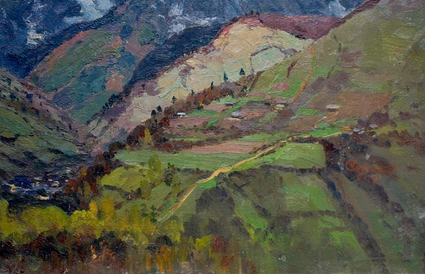 Oil painting of mountainous valley by Sidoruk Vladimir Fedorovich
