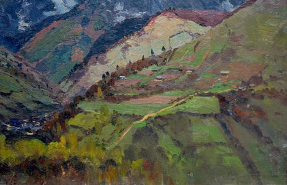 Oil painting of mountainous valley by Sidoruk Vladimir Fedorovich