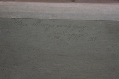 Faded cursive script by Sidoruk Vladimir Fedorovich on gray concrete
