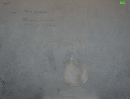 Pale translucent teardrop on gray surface in Ruban oil painting by Grigory Savelievich