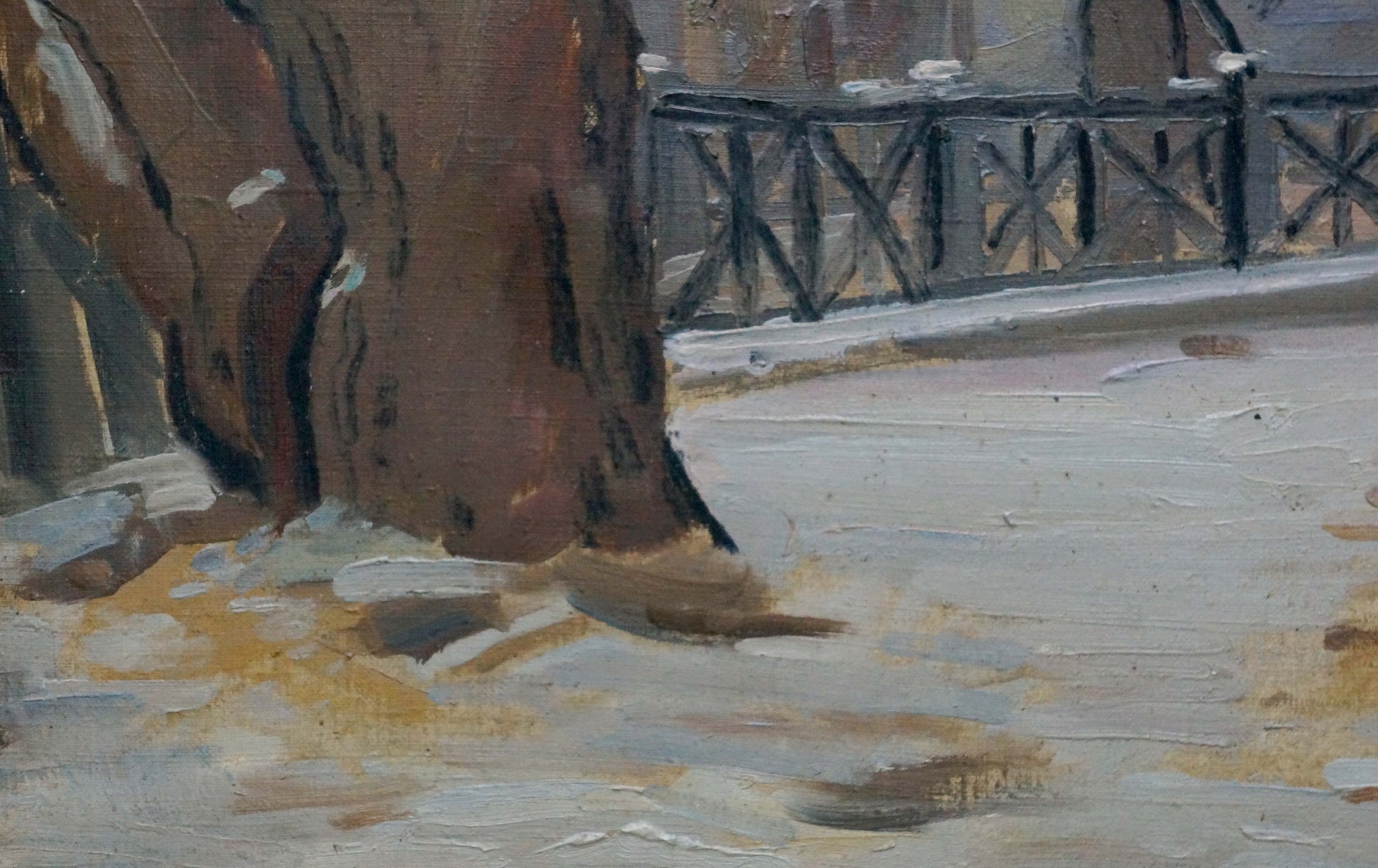 Impressionistic oil painting Road to the Park by Kisel Ivan Gordeevich