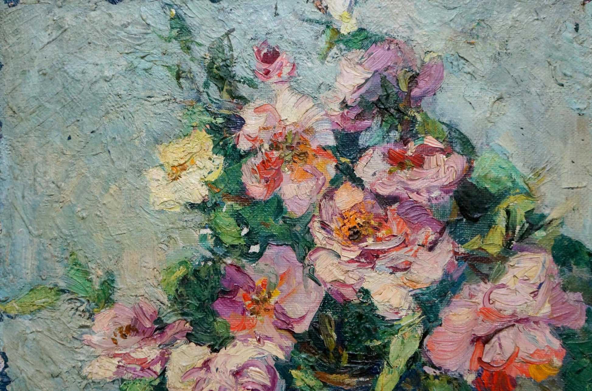 Oil painting Still life by Hitrova Tamara Aleksandrovna: pink roses
