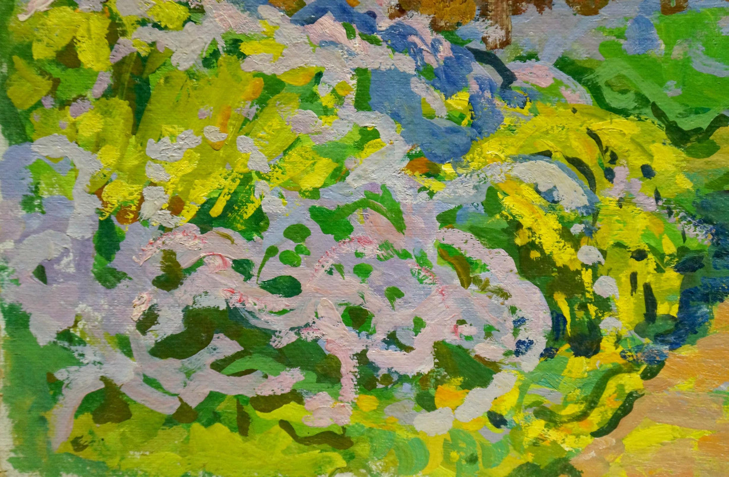 Vibrant impressionist oil painting of lilac blooms by Ruban Grigory Savelievich