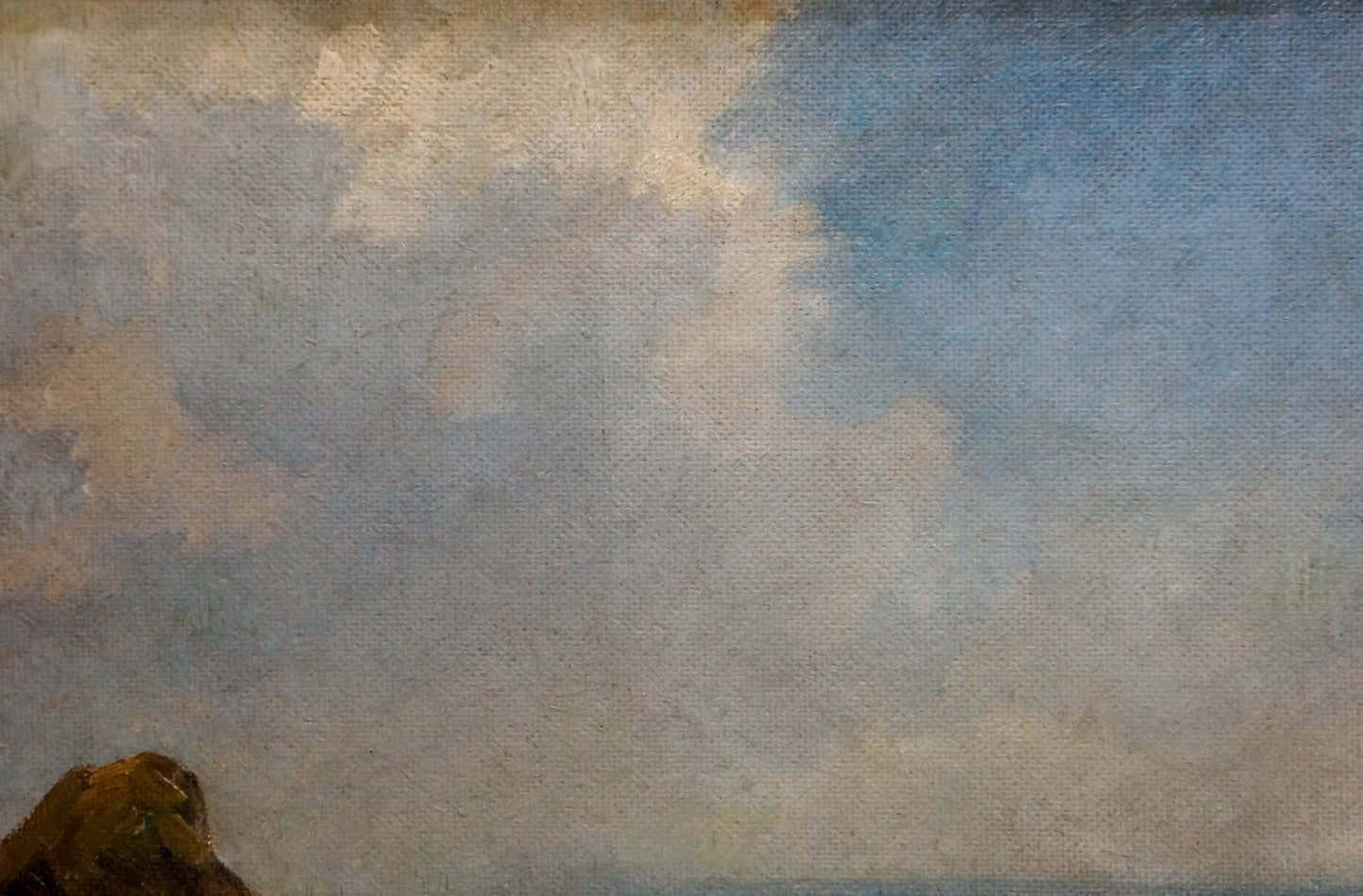 Oil painting Pacific sea by Yakov Aleksandrovich Basov with soft sky